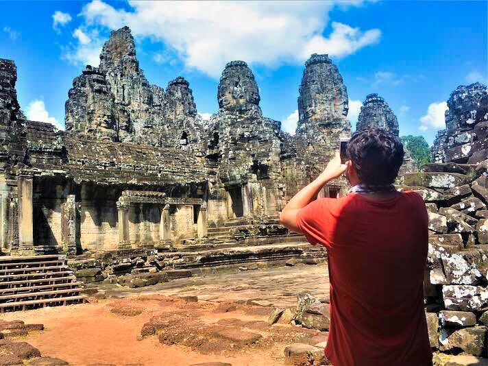 Akim Vespa Adventures Cambodia le Temple de Bayon