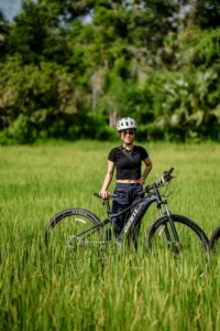 rice field electric mountain bike tour