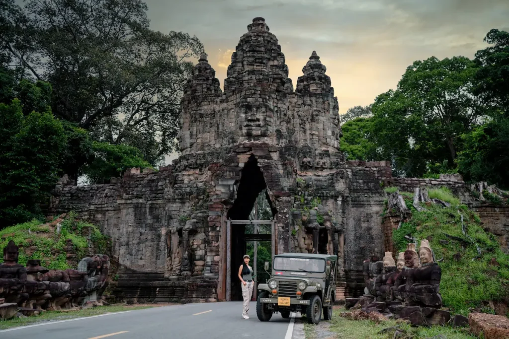 adventures cambodia jeep siem reap angkor tom gate